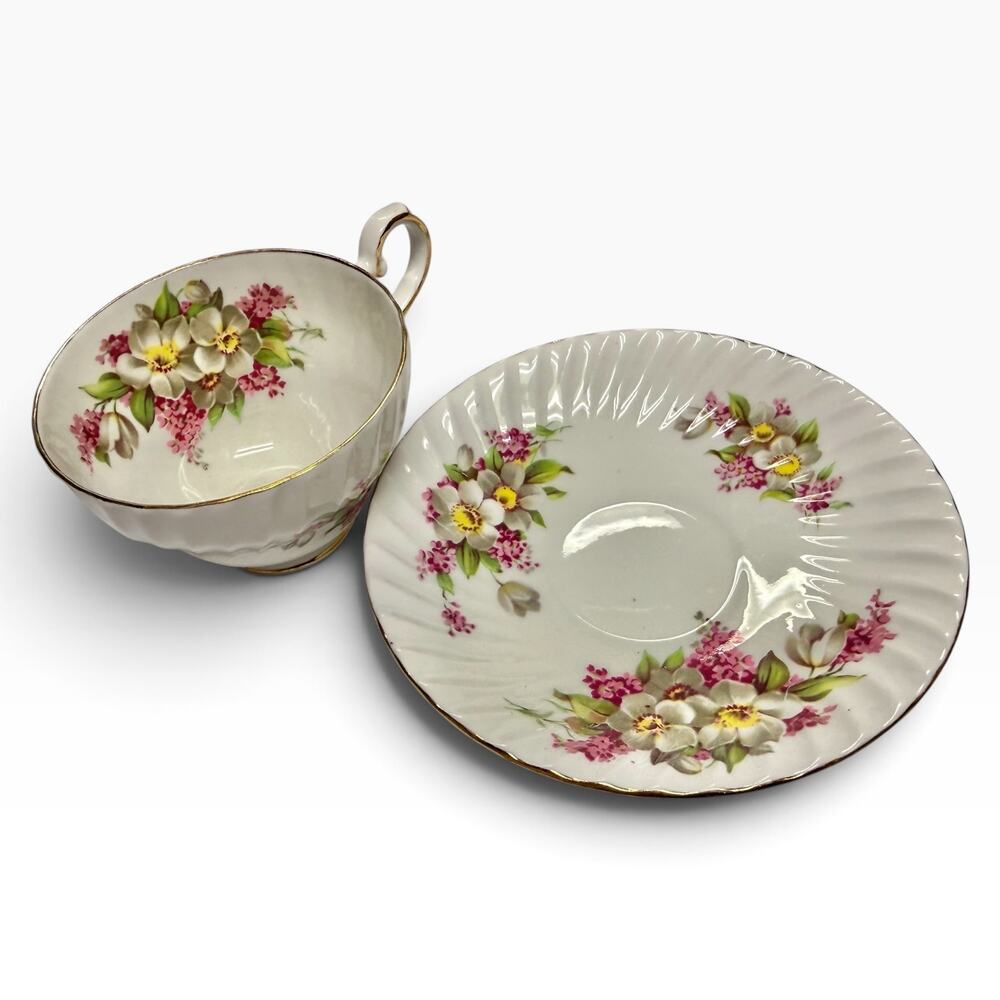 Stanley Teacup & Saucer Floral Bouquet Gold Trim Fine Bone China England - Picture 6 of 11